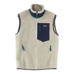 PATAGONIA (パタゴニア) Classic Retro-X Vest ジップアップ ノースリーブ フリースベスト アイボリー 23048FA19