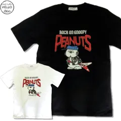 スヌーピー 半袖 Tシャツ メンズ 天竺 ロックンロール フライングV オラフ ギター 柄 キャラ 薄手 アメカジ /bia432