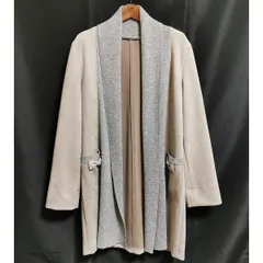 #wnc ギャラリービスコンティ GALLERY VISCONTI カーディガン コート ニット ロング スエード調 2 グレー レディース [854638]