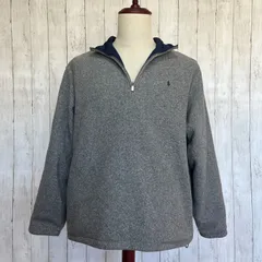 ラルフローレン ポロゴルフ リバーシブル ハーフジップ ジャケット M グレー フリースジャケット