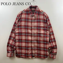 POLO JEANS CO. L/S Flannel Shirt M ポロジーンズ ラルフローレン 長袖 フランネルシャツ ネルシャツ ペンキボタン チェック アメカジ ボタン欠品