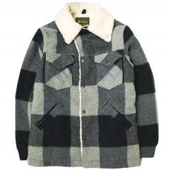 N.HOOLYWOOD x Wrangler エヌハリウッド ミスターハリウッド ラングラー 別注 RANCH COAT ウールチェックランチコート S9144 S NAVY ボア アウター g21979