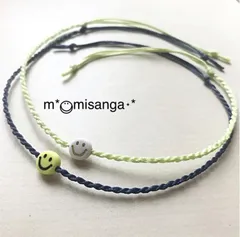 2set♥アンクレット♥足用ミサンガ♥メンズにも♥ライムグリーン ネイビーブルー