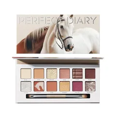 PERFECT DIARY パーフェクトダイアリー 動物アイシャドウパレット 人気アイメイク ギフト プレゼント 高発色＆高密着 メイクパレット (1.2gx12色) (栗馬)