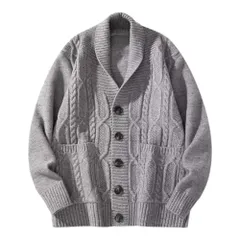 ☆ グレー ☆ XL ☆ カーディガン メンズ カーディガン 長袖 メンズ カーデガン カーデ 羽織り 羽織 セーター ジャケット メンズカーディガン ポケット付き 前開き ボタン ゆったり 体型カバー 防寒 暖かい カジュアル 秋 冬 オシャレ おしゃれ