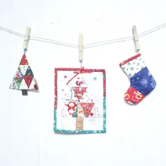 クリスマス オーナメント パッチワーク TOKIちゃんのハンドメイド ガーランド 飾り ツリー 靴下