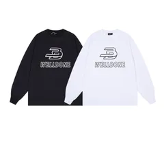 【本日限定特価】ON 818 メンズ ロングスリーブ Tシャツ プリント ブラック/ホワイト S-L [本日特価|新品未使用品]