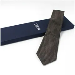 クリスチャンディオール シルク ナイロン ネクタイ ストライプ 中古