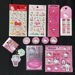 【在庫セール】韓国サンリオ　まとめ売り　ハローキティアソート　シール　ステッカー　マスキングテープ　マステ　キーリング　キーホルダー　ネイルシール　ラメステッカー　アクスタ　アクリルスタンド　豪華１１点