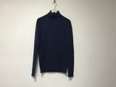 本物チルコロ1901CIRCOLO1901コットンウールタートルネックネックニット長袖セーターメンズサーフミリタリーアメカジビジネススーツドレスストリートスケーターゴルフ紺ネイビーSイタリア製