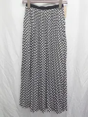 ◇ ◎ ●未使用● ⊂ niko and … ニコアンド チェック ロング丈 プリーツ スカート サイズF ブラック マルチ レディース P  【1409090038884】