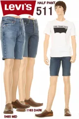 Levi's 511 CUSTOM HALF PANTS 04511-5485-1163 VINTAGE WASH SLIM FIT JEANS リーバイス 511 デニム ハーフパンツ カスタムモデル デニム ショートパンツ Levis  スキニー
