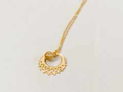 【年末SALE】水晶　フープネックレス　#N44