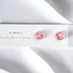 ＊ラウンド　小ぶり　レジン　ピアス/イヤリング