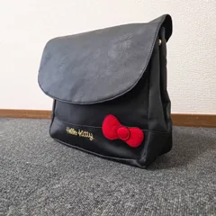 【新品タグ付】Sanrio サンリオ リュック バックパック ハローキティ リボン ブラック 黒 合皮 フェイクレザー カワイイ 日本 Japan
