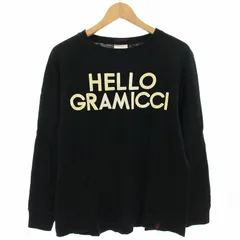 グラミチ GRAMICCI × DENIM DUNGAREE Tシャツ カットソー 長袖 ロゴプリント 1 黒 ブラック 3798471 /HNのサムネイル