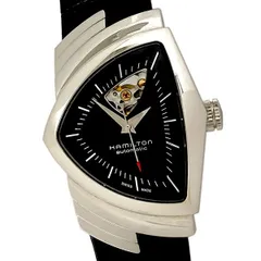 HAMILTON  ベンチュラ オープンハート SS オート ブラック 自動巻 ハミルトン H24515732 黒文字盤 腕時計 メンズ ブランド 【中古】