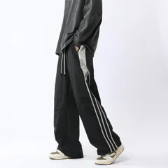 メンズ ファッション 服 男性用 オシャレ シンプル 大人 かっこいい 大きいサイズ ストリート 紳士服 ストリート ストライプ カジュアル パンツ ストレート パンツ アメリカン ドレープ ヴィンテージ ロング パンツ