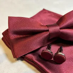 蝶ネクタイ ワインカラー ボルドー 赤 結婚式 新郎 親族 人気 メンズ 披露宴 洗える 謝恩会 フォーマル 参列 父親 礼装 高級感 冠婚葬祭 ボウタイ n9