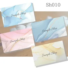 ♦︎♢sh010　ショップカード　大理石　マーブル　金の糸　サンキューカード　アクセサリー台紙　91mmx55mm 　名刺サイズ　セミオーダー　片面100枚　エレガント　デザイナー　涼しげ　グラフィック　オーダーメイド