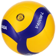 ミカサ(MIKASA) バレーボール 軽量4号 日本バレーボール協会検定球 小学生用 イエロー/ブルー V400W-L 推奨内圧0.3(kgf/)
