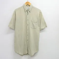 XL/古着 ブルックスブラザーズ 半袖 ブランド シャツ メンズ 90s ロング丈 ボタンダウン ベージュ カーキ 25jun18 中古 トップス
