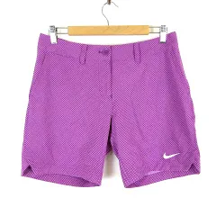 ナイキゴルフ NIKE GOLF TOUR PERFORMANCE DRY-FIT ショートパンツ ハーフパンツ ロゴ ドット柄 ストレッチ 6 3XL 紫 パープル ピンク 大きいサイズ ゴルフウエア 美品