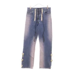 ジュンナカヤマ ダメージジーンズ JUN/NAKAYAMA ジュン ナカヤマ FW24 FRINGE DENIM PANTS / IND