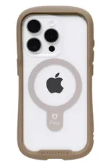 iFace Reflection Magnetic iPhone 15 Pro ケース MagSafe 対応 クリア 強化ガラス (ベージュ)【アイフェイス アイフォン15pro 用 iphone15プロ 用 カバ [ベージュ・iPhone 15 Pro専用]