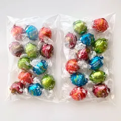 【24個セット】リンツ　リンドール　4種類　グリーン　チョコレート(ピスタチオ、ミルク、ダブルチョコレート、塩キャラメル)　お配り 小分け 梱包のサムネイル