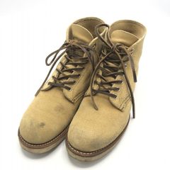 【中古】RED WING 8167 PLAIN TOE ブーツ TAN ROUGH OUT SUEDE 26cm レッドウイング[10]