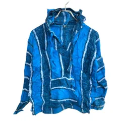 メキシカンパーカー Sサイズくらい レディース ブルー 古着卸 アメリカ仕入 t2411-3526