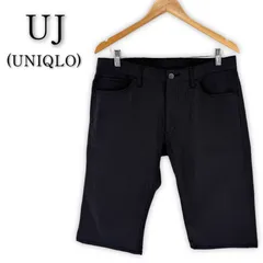 UJ UNIQLO ハーフパンツ Lサイズ相当 グレー 千鳥柄 ユニクロ 綿パンツ クロップド パンツ ショートパンツ メンズ 古着 大きいサイズ 大きめ ワイド