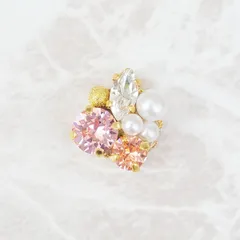 【選べる金具】マスクアクセサリー チャーム クリップ スナップ スワロフスキー