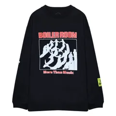 BOILER ROOM グラフィックスウェット 黒 BEAMS T（ビームスT）BOILER ROOM &frasl; Holy Techno Hood Black（トップス
