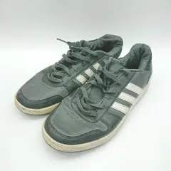 ◇ Θ adidas アディダス ブランドロゴプリント ローカットスニーカー サイズ27.5 グレー ブラック系 メンズ E  【1502060028196】