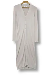 【送料無料】ミラオーウェン Mila Owen マキシ丈 ロングニット ワンピース ロングカーディガン ライトベージュ Oサイズ ■管理番号L28189AWS26-250718-50（990）