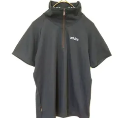 2000年代　アディダス　adidas　半袖カットソー　レディースM　ネイビー　日本製　ポリエステル