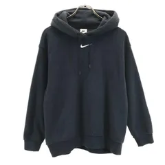ナイキ 長袖 パイル地 パーカー S ブラック NIKE 裏起毛 レディース 古着 【240104】