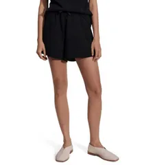 【送料無料】 バーレイ レディース ハーフパンツ・ショーツ ボトムス Atrium Double Soft High Rise Drawstring Tie Waist Pull-On Shorts Black