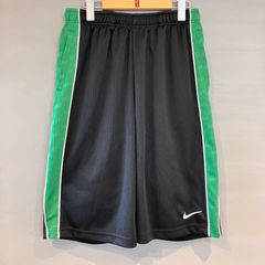 00's NIKE ナイキ ジャージ ハーフパンツ ショーツ 短パン 黒 緑 ブラック グリーン メンズ Lサイズ
