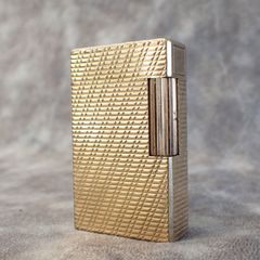 Dupont デュポン ライン1 ロング ローラー式 ガス ライター ゴールド フランス製 着火◎