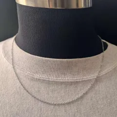 50センチ ステンレス シンプルチェーン ネックレス メンズ アクセサリー