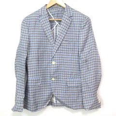 【213531】ZARA MAN ザラマン  テーラードジャケット　チェック柄　肩パット メンズ  ・ ライトブルー/ホワイト
