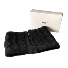 BMW ビーエムダブリュー ネックウォーマー ブラック ニット ボア ジップ オリジナル