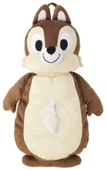 【新品・2営業日で発送】丸眞 ティッシュケース ディズニー チップ＆デール H50.5×W20.9×D6cm キュートふわふわ／チップ 2215026700