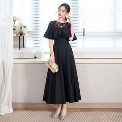 パーティードレス ロングワンピース レース ロング丈 結婚式 披露宴 二次会 お呼ばれ 20代 30代 40代 レディース フォーマル 春 夏 秋 冬 お呼ばれ