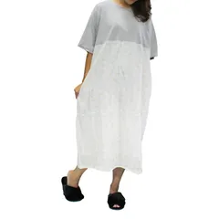 【数量限定】花柄切替えワンピース ルームウェア レディース YE [飛馬日本] M～L