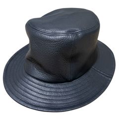 ☆エルメス HERMES レザーハット ブラック 58〜60cm フランス製 - メルカリ