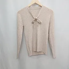 ◇ UNITED ARROWS ボウタイニット　シンプル　秋春向け　フェミニン 長袖 セーター サイズF アイボリー系 レディース E  【1504210010556】